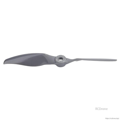 Opposite side angle of 6x8 propeller, close side view of blade curvature and center hub