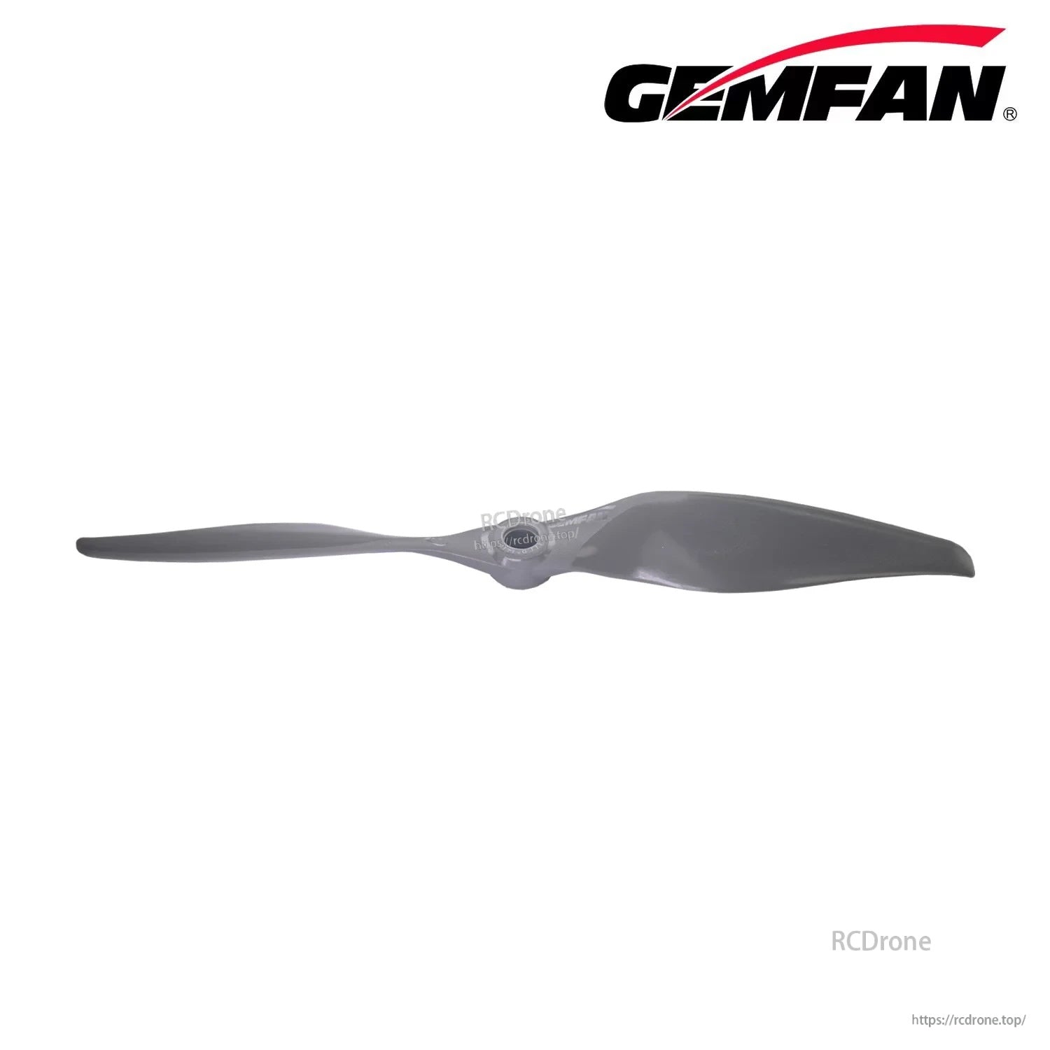 Reverse-rotation propeller close side view showing blade twist and reinforced hub for secure mounting