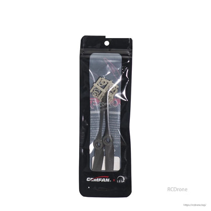 Gemfan retail packaging with two propellers inside sealed bag, front view