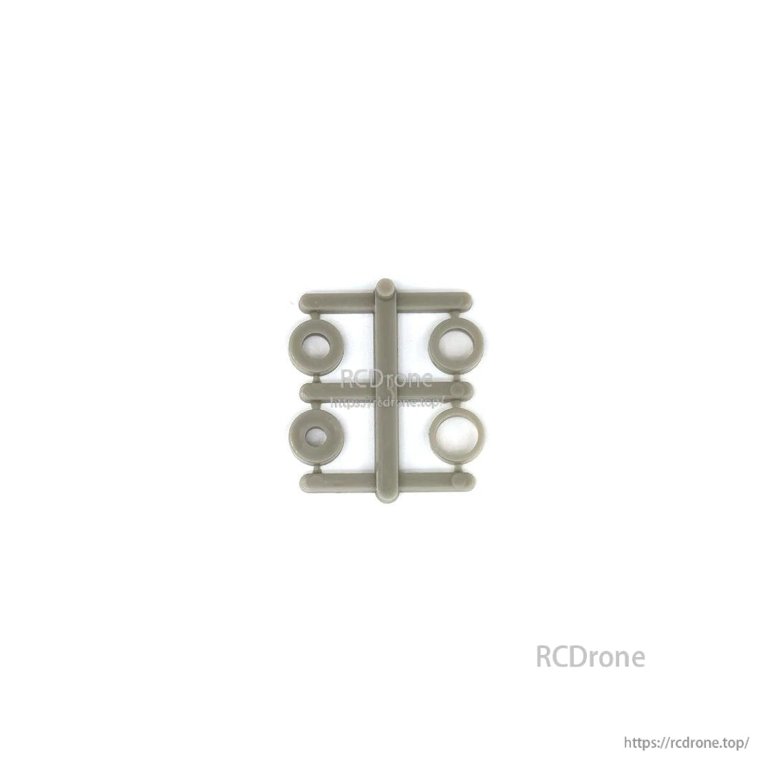 Included mounting spacer rings/adapters shown on sprue, close-up