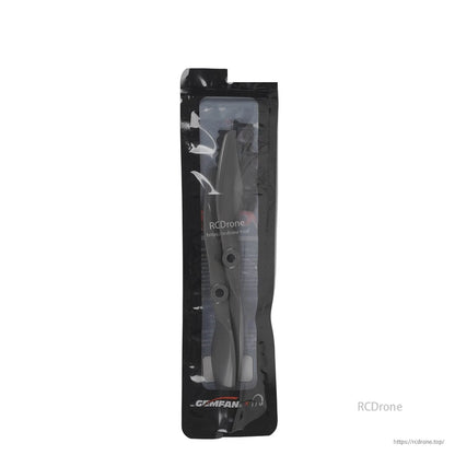 Retail packaging for Gemfan propellers, sealed bag with propellers visible inside