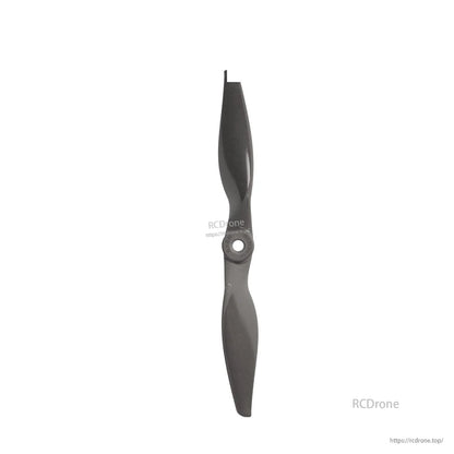 Single propeller vertical view showing opposite blade orientation and mounting hub bore