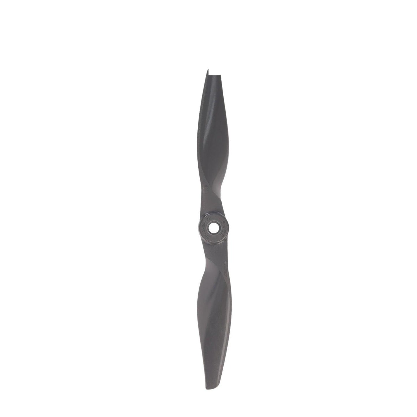 Single Gemfan Vortex 8x8 propeller shown vertically, front view with center hub bore