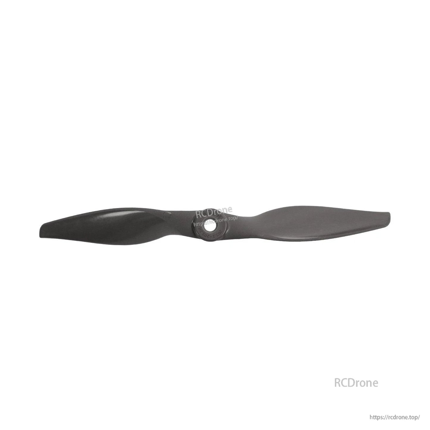 Single propeller horizontal view highlighting blade shape and center hub opening