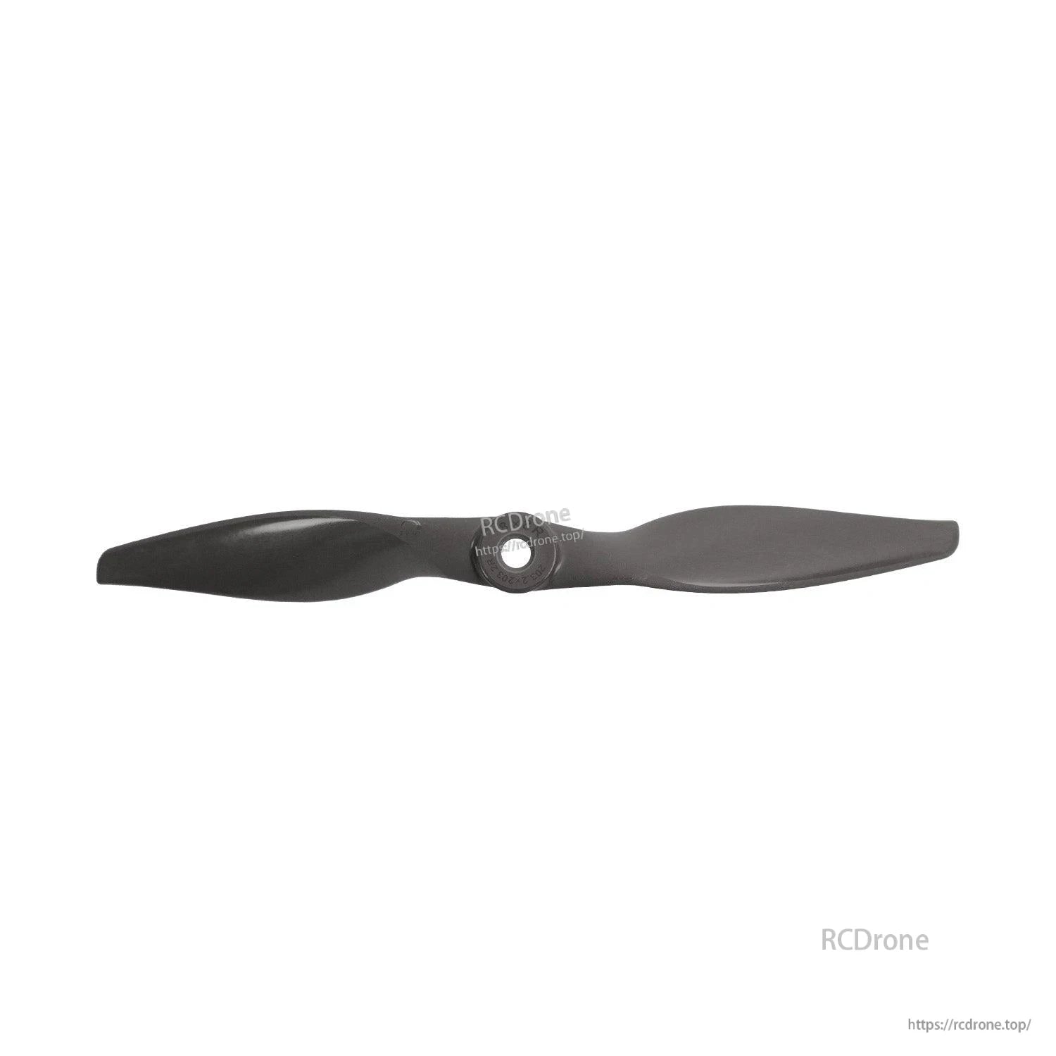 Single propeller horizontal view highlighting blade shape and center hub opening