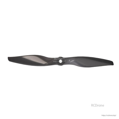 Single 9x6 propeller top view with hub detail and blade curvature, dark gray finish
