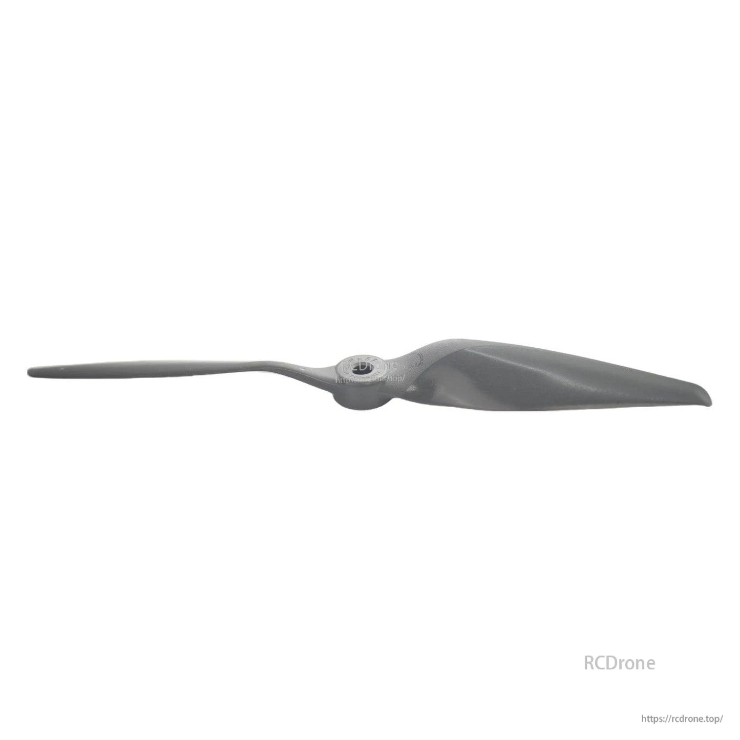 Propeller side profile showing airfoil thickness and hub height for 9-inch electric prop