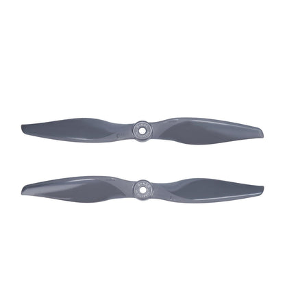 Gemfan Vortex 9x4.5E / 9x4.5R propellers, pair on white background, top view