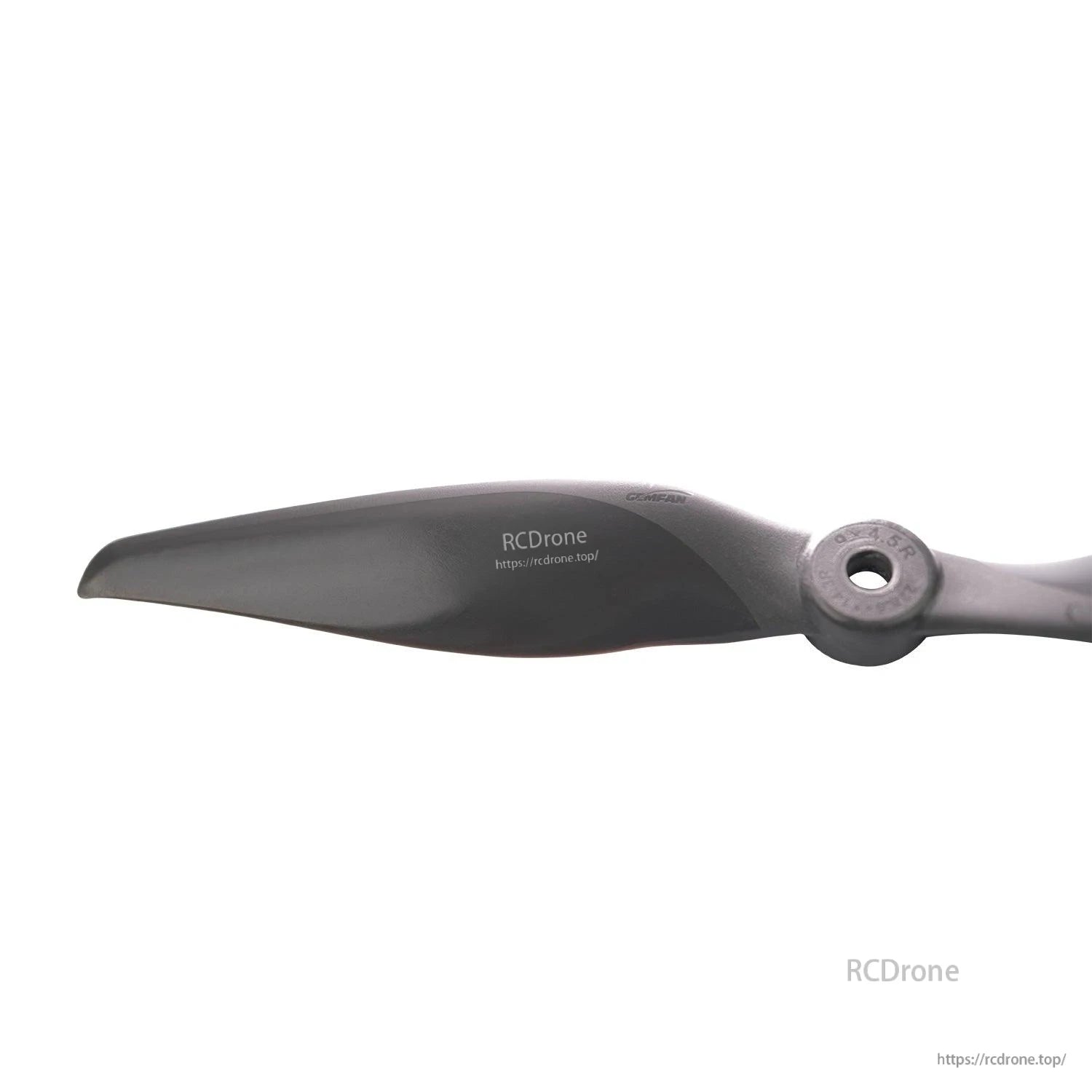 Close-up of propeller blade surface texture and leading edge near the hub
