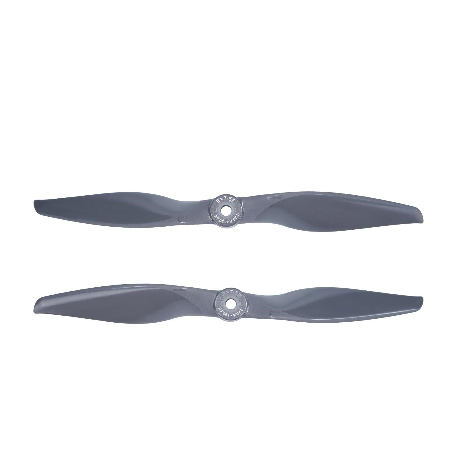 Gemfan Vortex 9x7.5E/9x7.5R electric propeller set, two-blade props shown on white background