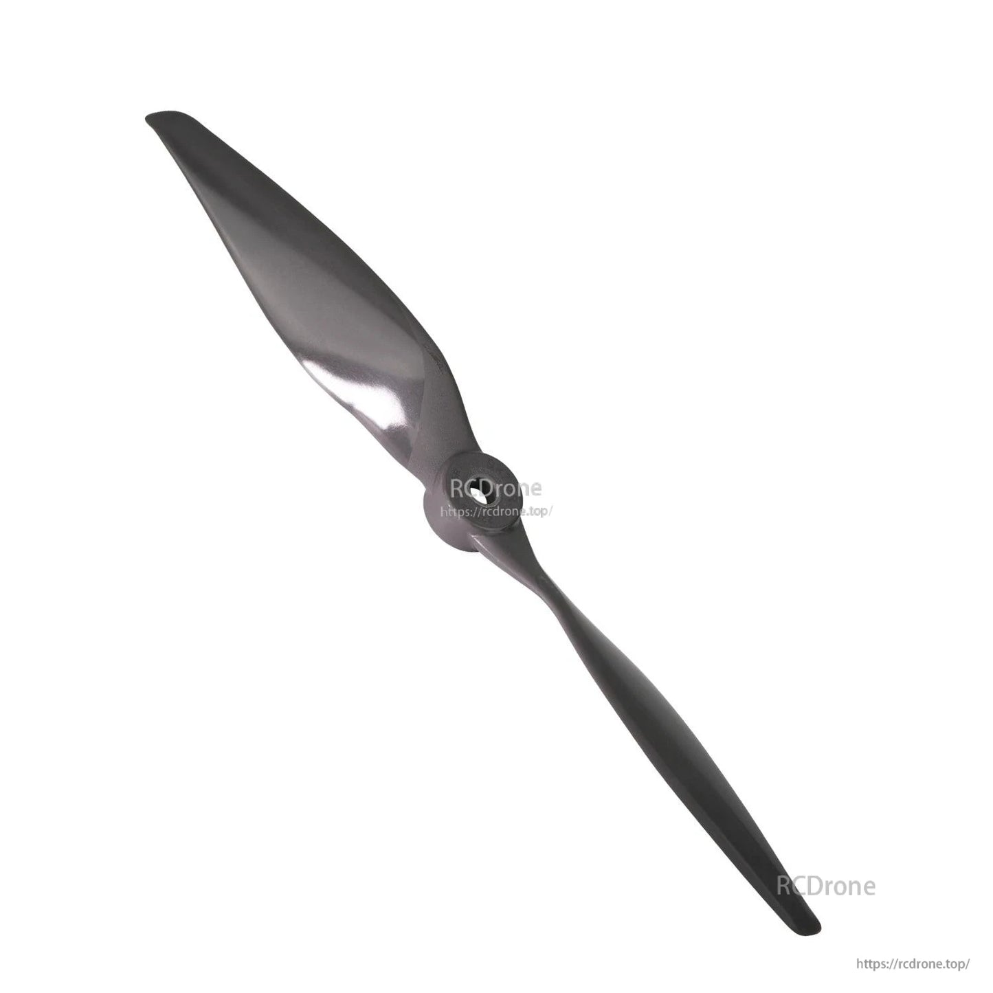Propeller angled diagonal view showing twist and pitch along both blades