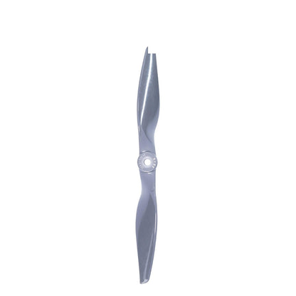 Full propeller vertical view with smooth gray blades and center mounting hole