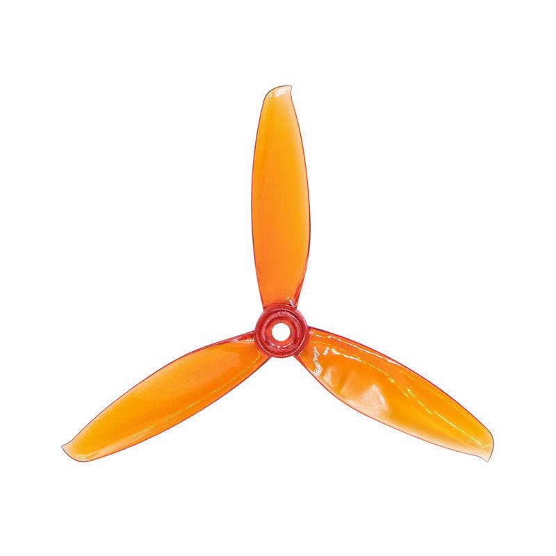 Gemfan Windancer 5043-3 3-blade propeller, orange PC, 5mm hub mounting hole