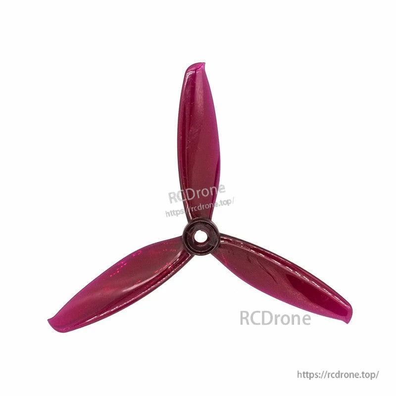 Translucent purple 3-blade prop with black hub, top-down view