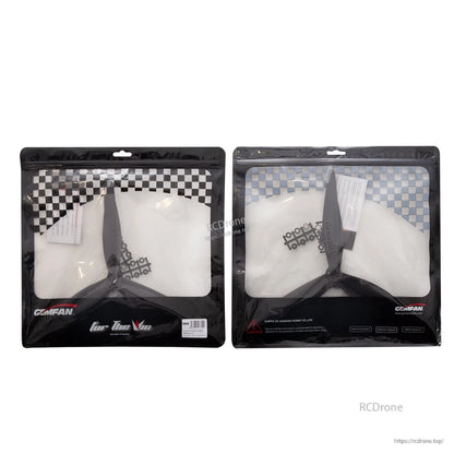 Retail packaging showing two Gemfan 1308-3 tri-blade prop packs (1CW and 1CCW)