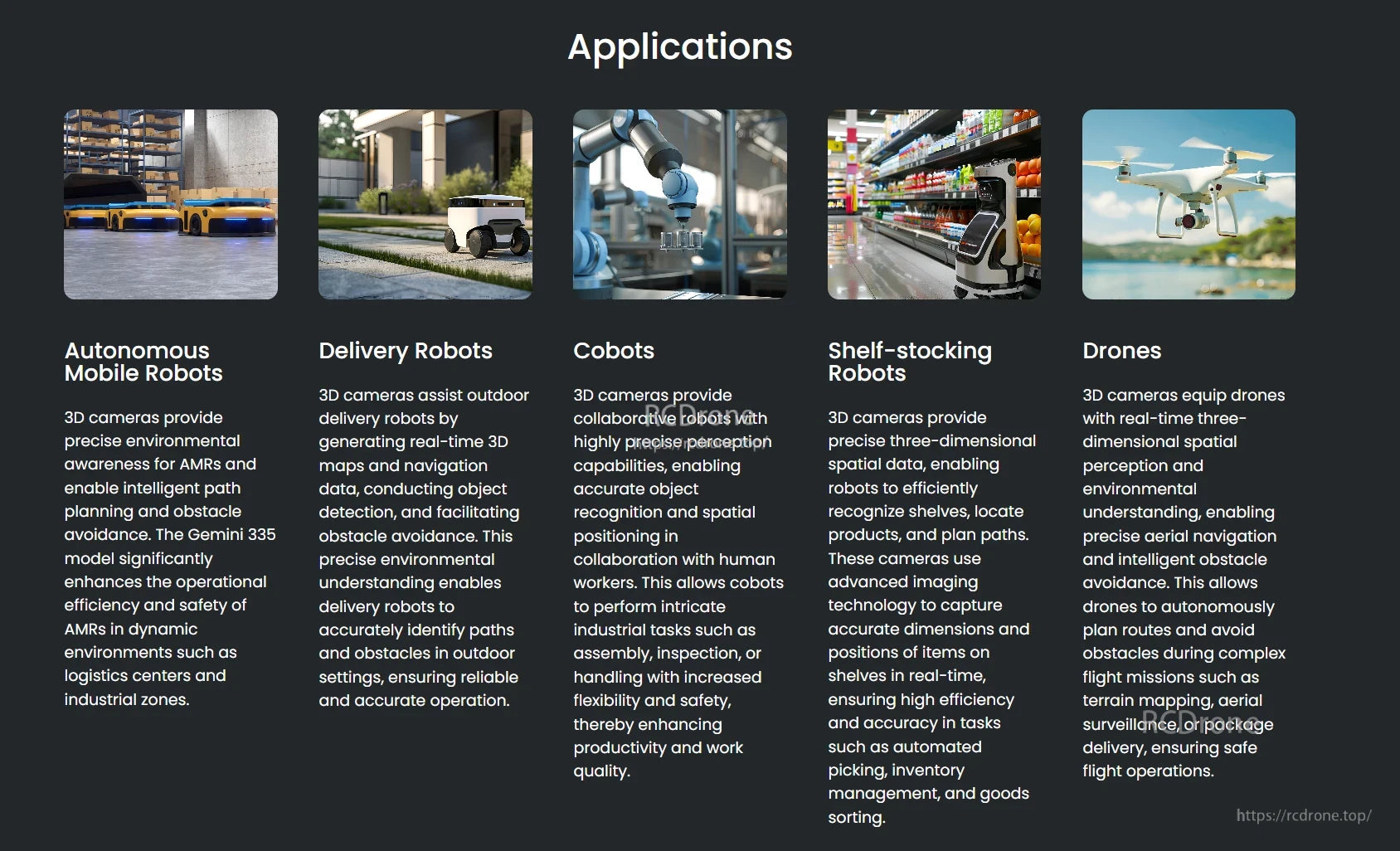 Gemini 335 3D Camera, The Gemini 335 camera enables robots to perform complex tasks like assembly, inspection, and logistics with real-time 3D perception.