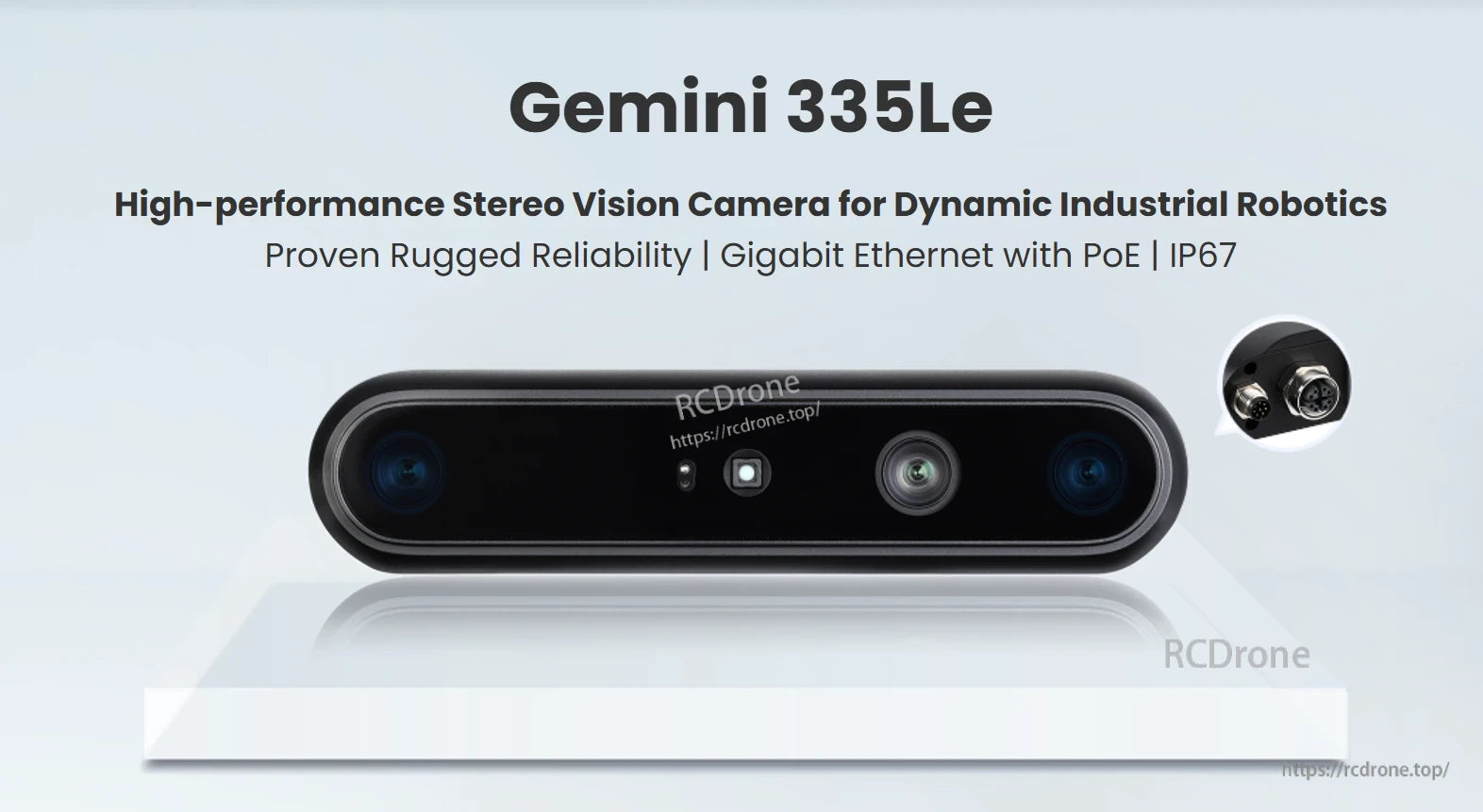 Gemini 335Le Stereo Vision Camera, Gemini 335Le: High-performance stereo vision camera for industrial robotics