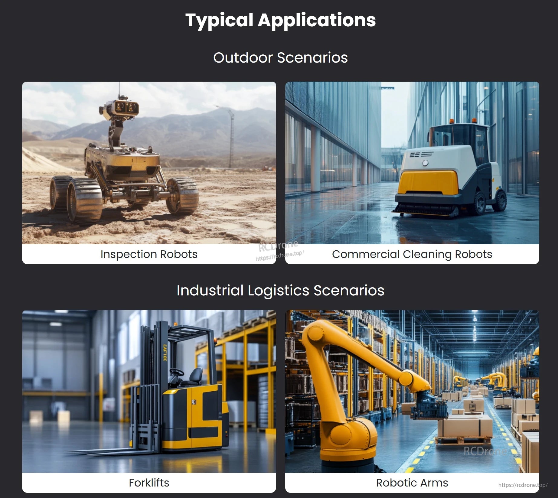 Gemini 435Le Industrial Stereo Vision Camera, Typical Applications: Inspection, Cleaning, Forklifts, Robotic Arms