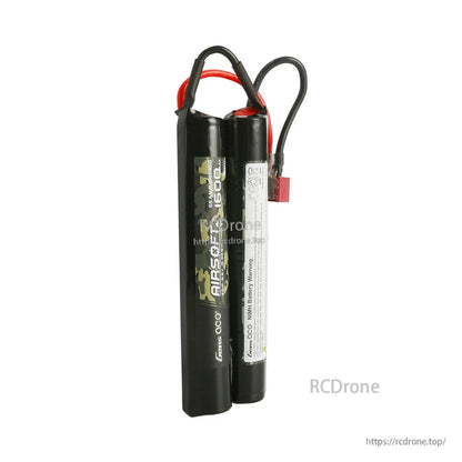 Gens ace 1600mAh 9.6V 8S1P NIMH Battery, Gens ace 1600mAh 9.6V NiMH battery pack with dual stick cells, wired leads, and red plug connector