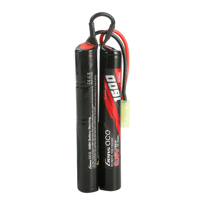 Gens ace 9.6V 1600mAh NiMH nunchuck-style battery pack with wired lead and Tamiya female connector