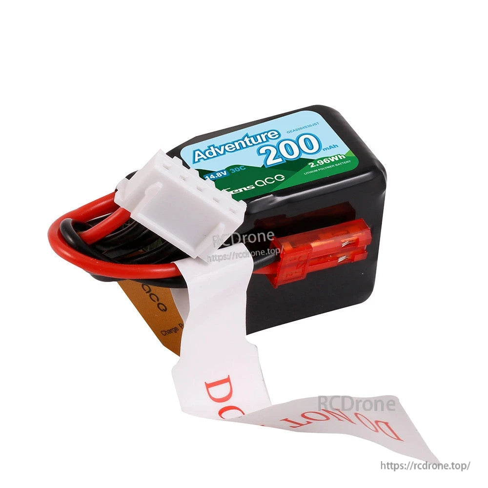 Gens ace 200mAh 4S 14.8V 30C LiPo Battery, Gens ace Adventure 14.8V 30C 2000mAh LiPo battery pack with balance plug and red power connector