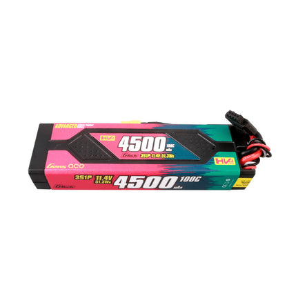 Gens ace Advanced 4500mAh 3S 11.4V HV LiPo hardcase battery pack with attached power and balance leads
