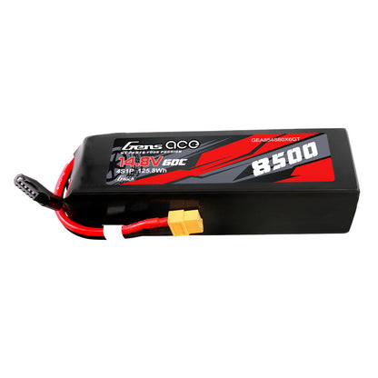 Gens ace 4S 8500mAh 60C 14.8V G-tech LiPo Battery, Gens ace 4S 8500mAh 14.8V 60C hardcase LiPo battery with main power connector and balance lead