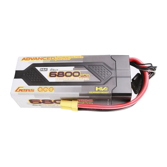 Gens ace Advanced hardcase HV LiPo battery pack, 6800mAh 6S 22.8V 100C with balance lead and yellow connector