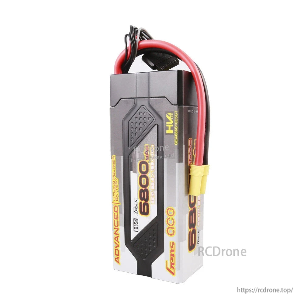 Gens ace 6800mAh 6S HV hardcase LiPo battery pack with EC5 connector and balance lead