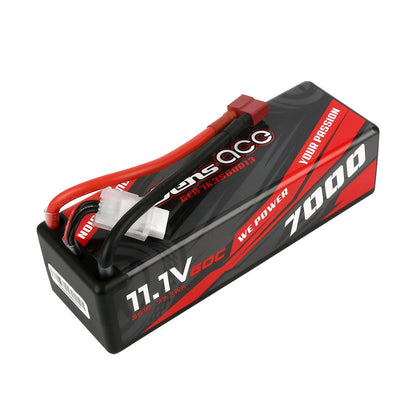 Gens ace 7000mAh 3S 11.1V 60C hardcase LiPo battery pack with Deans-style plug and JST-XH balance lead