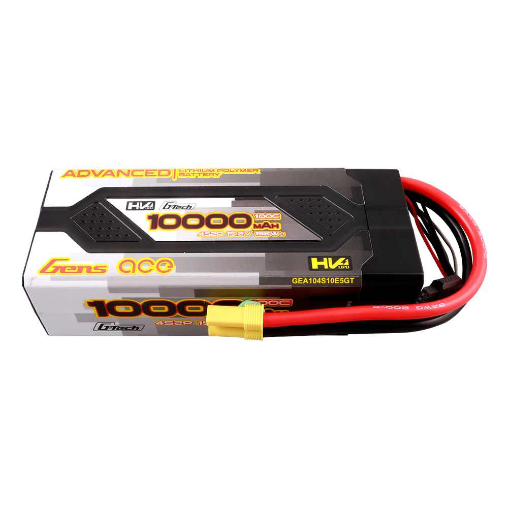 Gens ace Advanced G-Tech LiPo battery pack 10000mAh 4S2P 15.2V 100C with yellow XT90-style plug