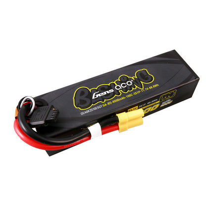 Gens ace Bashing Pro 3S 11.1V 8000mAh 100C LiPo battery pack with balance lead and high-current connector