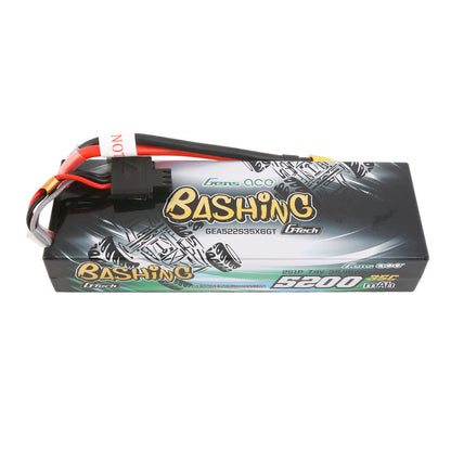 Gens ace Bashing hardcase 2S LiPo battery pack with 5200mAh 35C label, XT60 lead and balance connector
