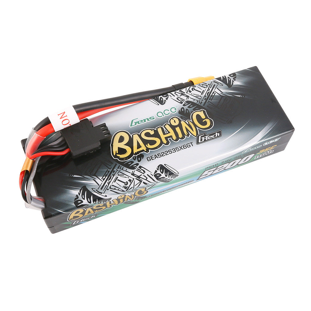 Gens ace Bashing hardcase 2S 5200mAh 7.4V LiPo battery pack with XT60 connector and balance lead