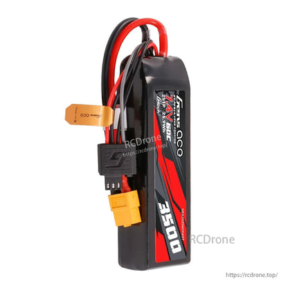 Gens ace G-Tech 3500mAh 2S 7.4V 60C LiPo battery pack with XT60 power plug and balance lead