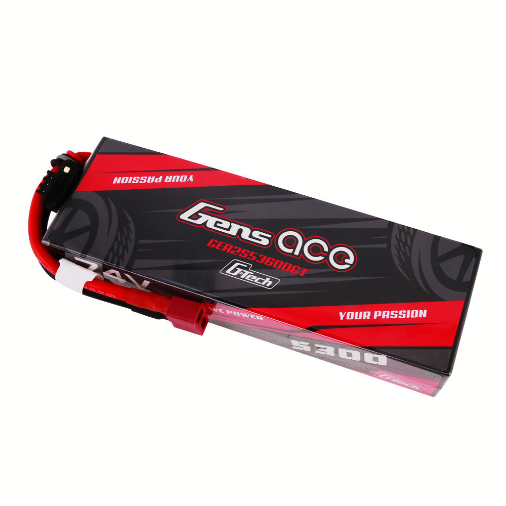 Gens ace G-Tech 5300mAh 2S 7.4V hardcase LiPo battery pack with Deans plug and balance lead
