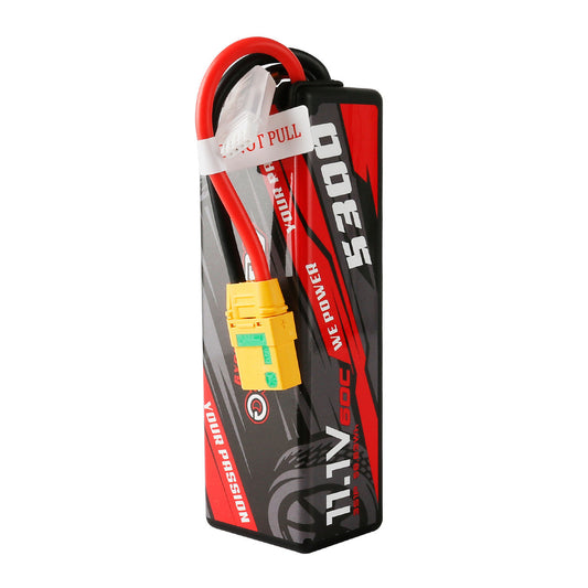 Gens ace LiPo Battery, Gens ace 2S 7.4V LiPo battery pack with 5300mAh 60C label, XT90-style plug and balance lead