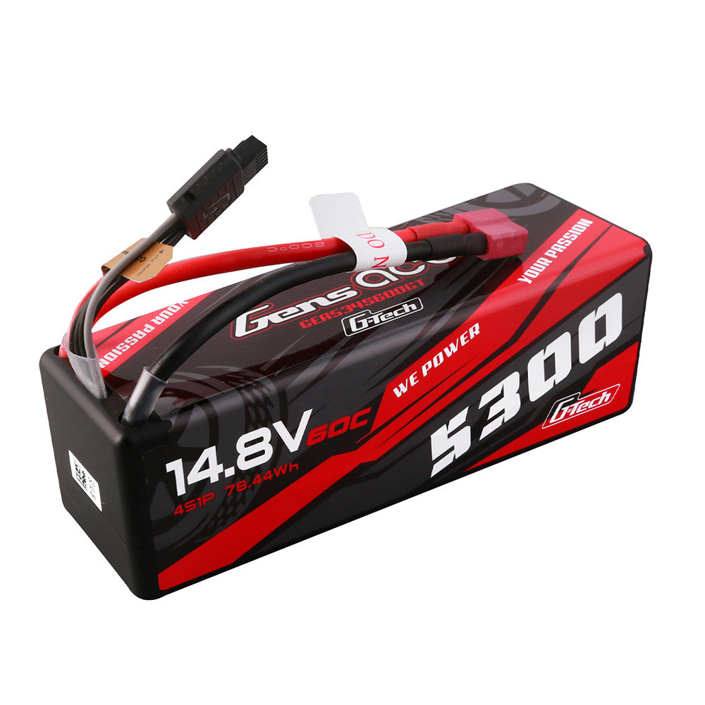 Gens ace LiPo Battery, Gens ace G-Tech hardcase 4S LiPo battery pack 5300mAh 14.8V 60C with Deans plug and balance lead