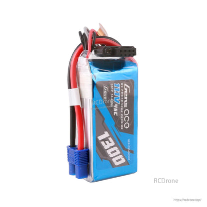 Gens ace LiPo Battery, Gens ace 1300mAh 11.1V 45C LiPo battery pack with blue power plug and balance lead