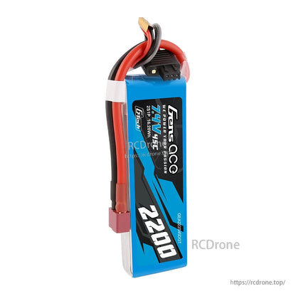 Gens ace LiPo Battery, Gens ace 7.4V 2S 2200mAh LiPo battery pack with Deans-style connector and balance lead