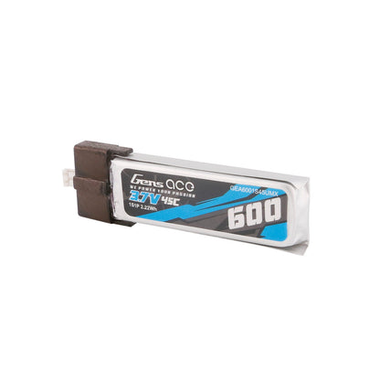Gens ace LiPo Battery, Gens ace 3.7V 600mAh 45C 1S LiPo battery pack with foam protector and small plug connector