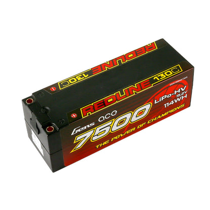 Gens ace Redline 7500mAh 4S 15.2V 130C hardcase LiPo HV battery pack for RC cars