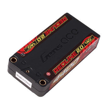 Gens ace Redline 2.0 4400mAh hardcase shorty LiPo battery with integrated bullet connector sockets