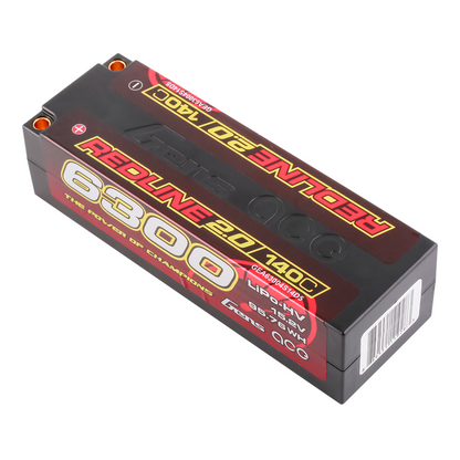 Gens ace Redline 2.0 hardcase LiPo-HV battery pack with 5.0mm bullet ports, 6300mAh 140C