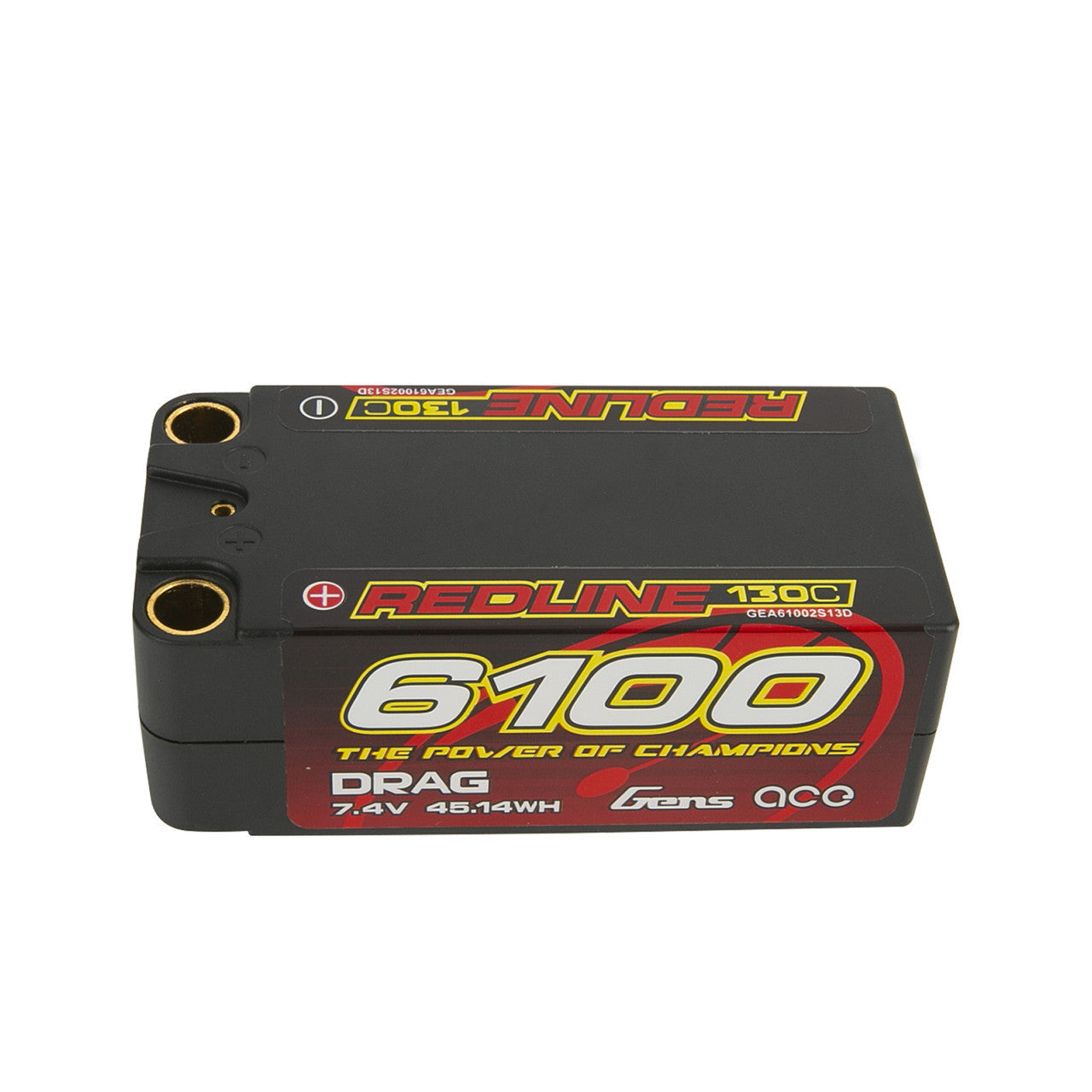 Gens ace Redline Drag Racing Series LiPo Battery, Gens ace Redline Drag Racing hardcase LiPo battery, 6100mAh 7.4V (2S) with 4mm bullet sockets