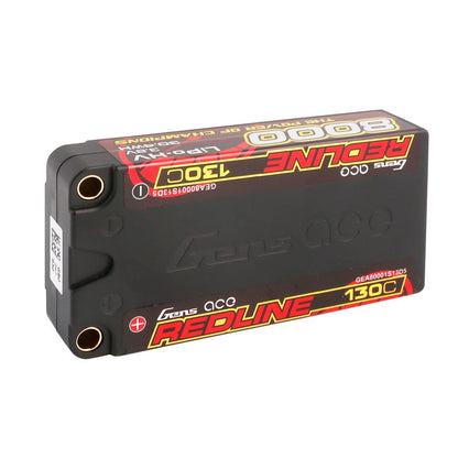 Gens ace Redline 8000mAh hardcase LiPo battery pack with 5.0mm bullet connectors and 130C label