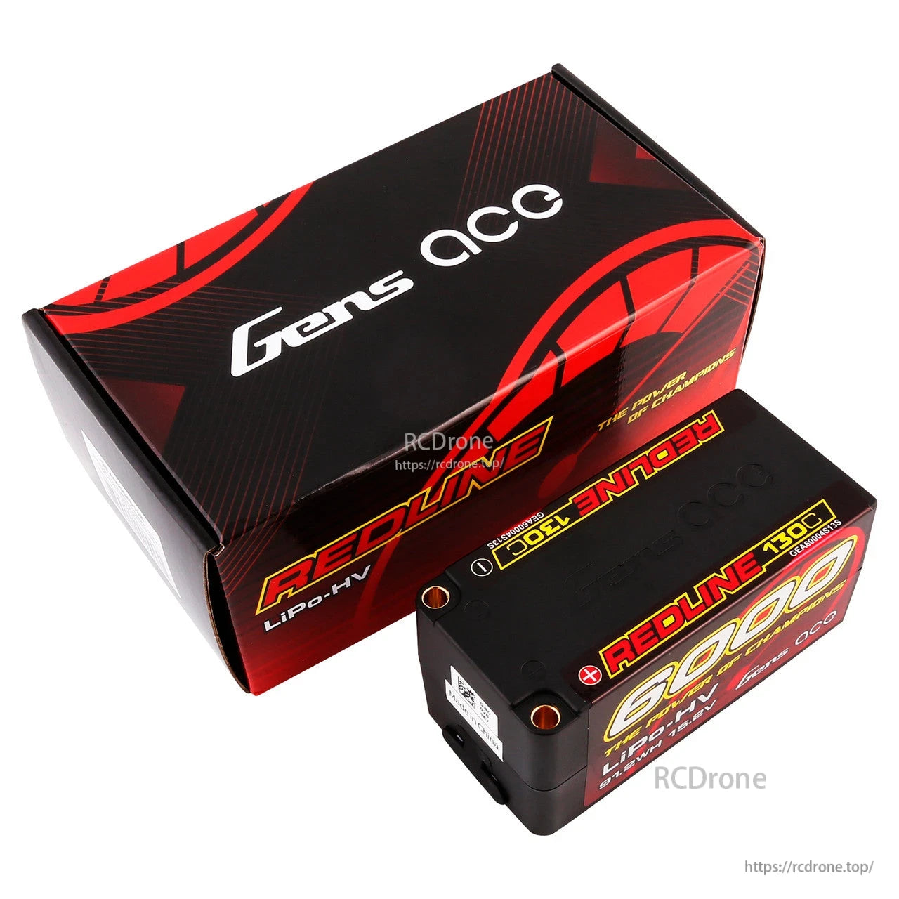 Gens ace Redline Series Hardcase LiPo Battery, Gens ace Redline hardcase LiPo-HV battery 7300mAh 130C 2S 7.6V pack with retail box