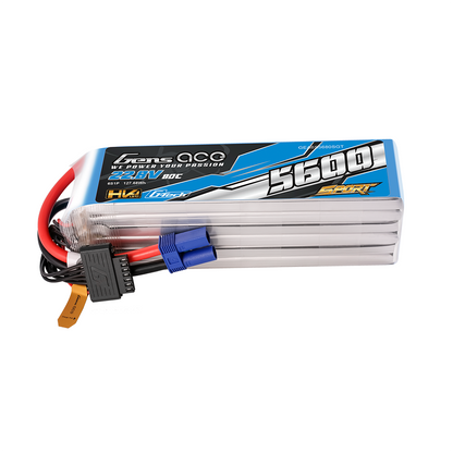 Gens ace Sport G-Tech 5600mAh 6S 22.8V 80C LiPo battery pack with EC5 plug and balance lead