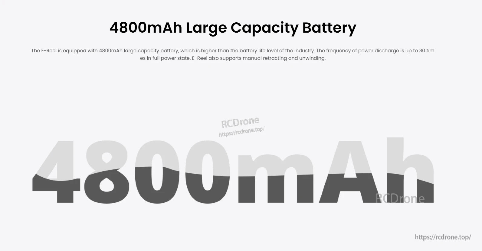 The Gladuis Mini Reel has a 480mAh battery for up to 30 times power discharge and manual retraction/unwinding.