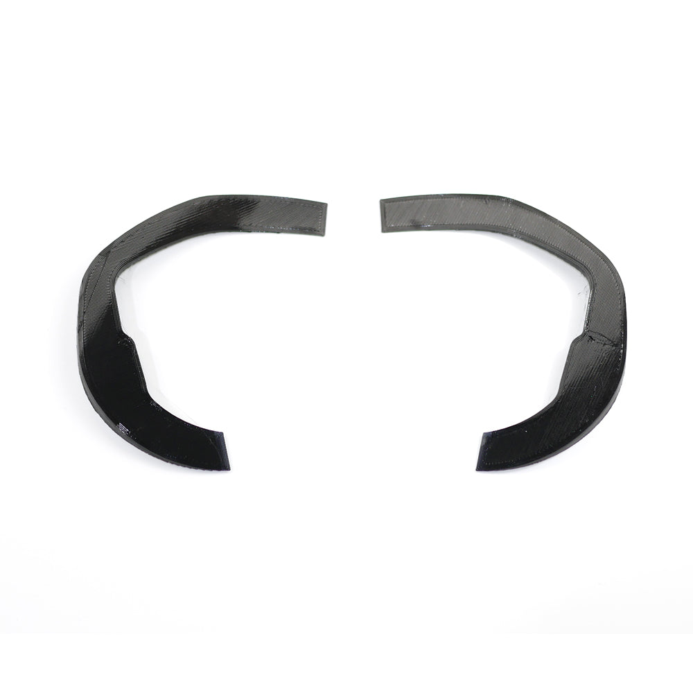 Noozle3D 3D-Printed DJI FPV goggle shims, pair of curved black wedges on white background